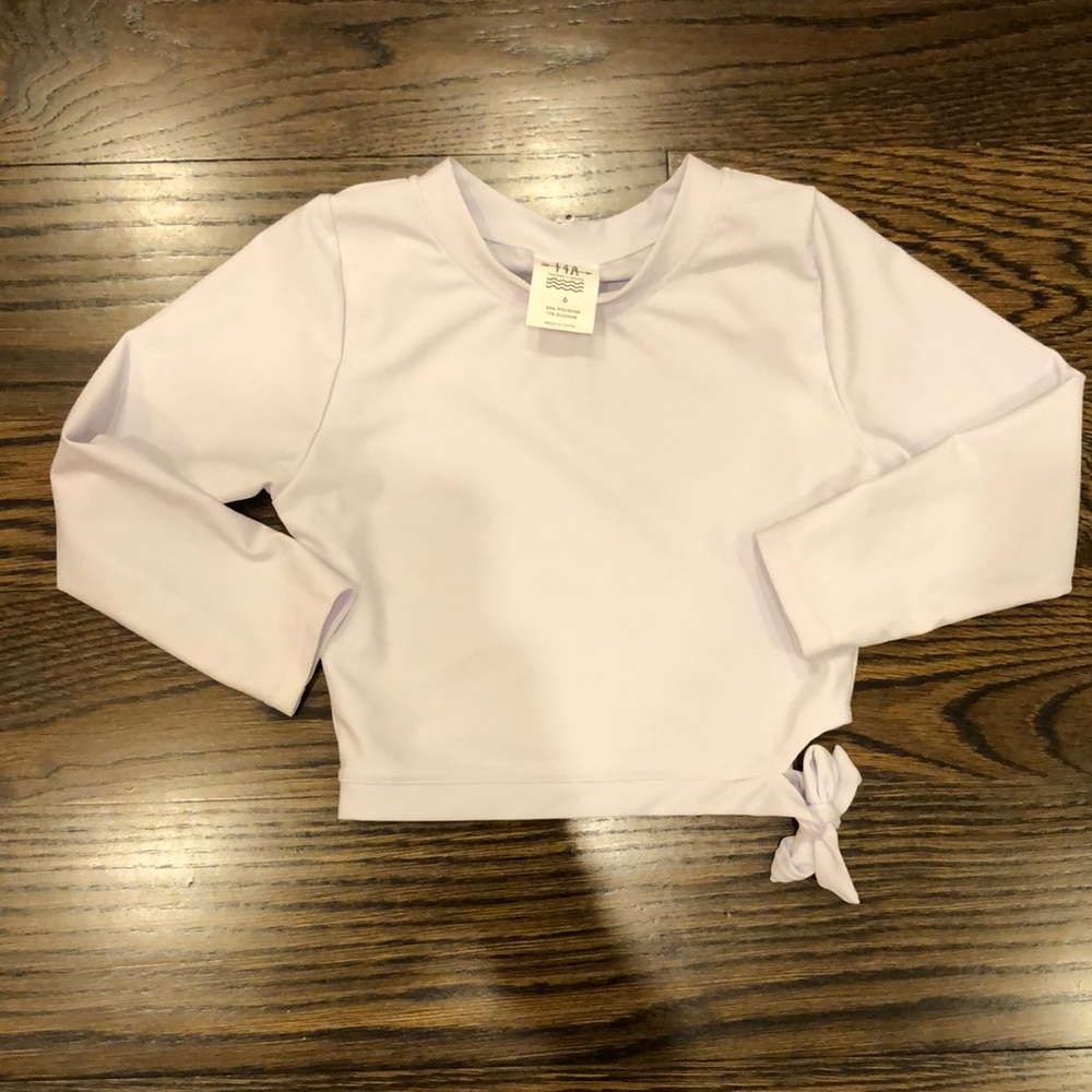 Feather four arrow cropped rashguard sz 6